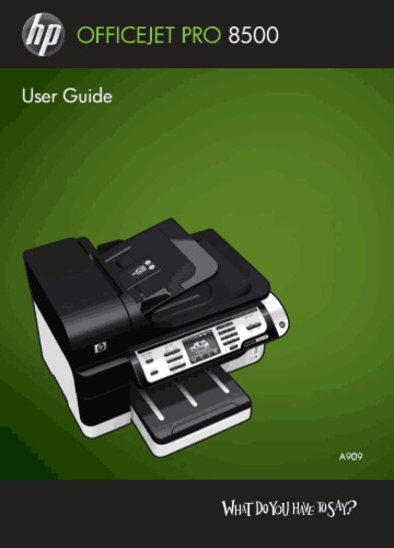 Hp Officejet Pro 8500 User Manual Pdf