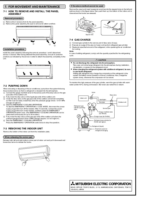 Mitsubishi Wall Air Conditioner User Manual